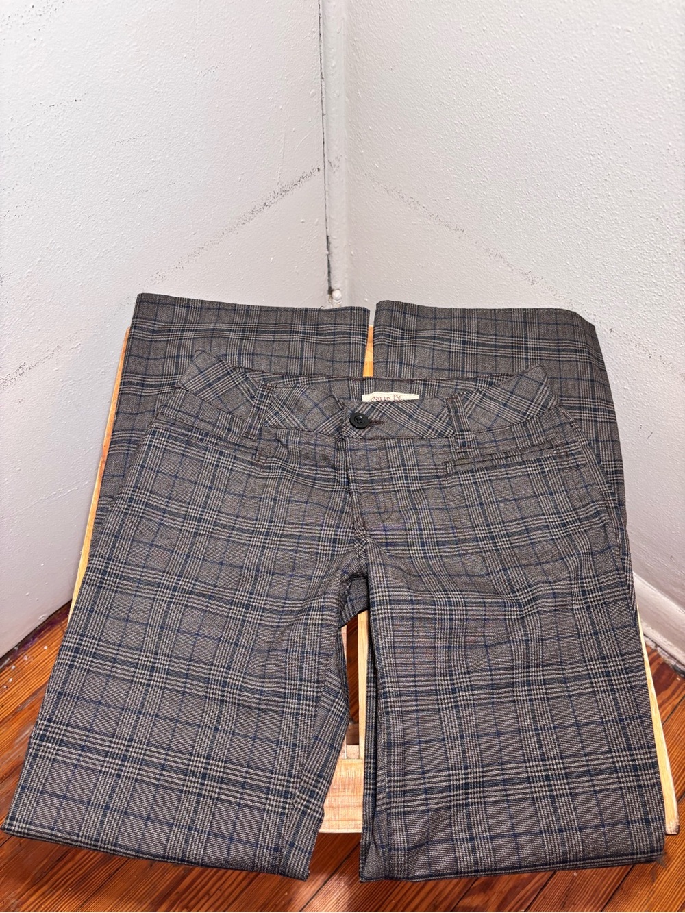 Vintage Y2K Paris Blues Retro Plaid Pants